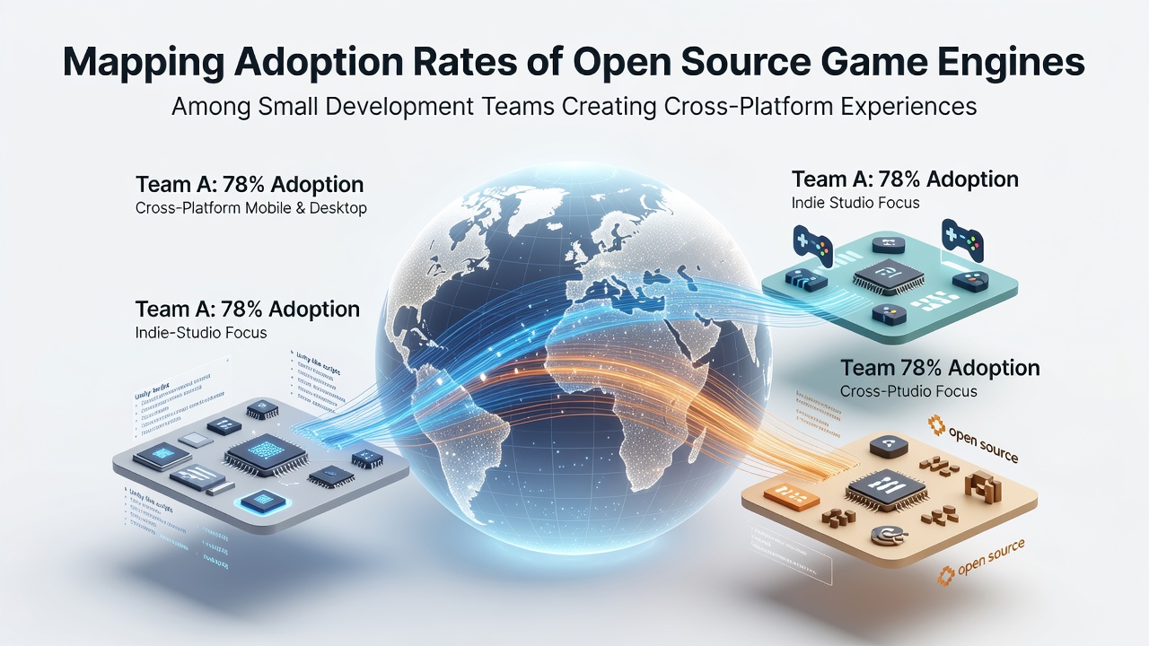 Chart showing adoption trends of open source game engines among indie teams in 2025 and 2026